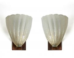  Barovier Toso Pair of Modern Barovier Style Bronze Wall Lights Contemporary - 4586973