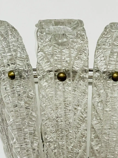  Barovier Toso Pair of Murano Glass Wall Sconces by Barovier Toso Fleur de Lis Mid Century - 2489219