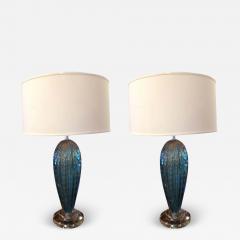  Barovier Toso Pair of Murano Table Lamps in the Manner of Barovier e Toso - 1845806