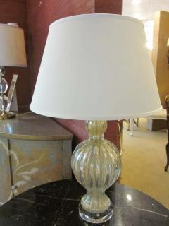  Barovier Toso Pair of Murano Venetian Glass Table Lamps Attributed to Barovier e Toso - 1736717