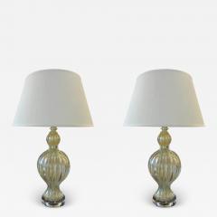  Barovier Toso Pair of Murano Venetian Glass Table Lamps Attributed to Barovier e Toso - 1738372