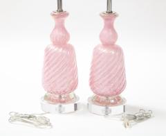  Barovier Toso Pair of Pink Barovier Lamps  - 2045259