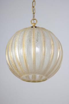 Barovier Toso Pair of Rare Murano Glass and Brass Pendants by Barovier Toso 1970 - 3680184