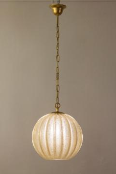 Barovier Toso Pair of Rare Murano Glass and Brass Pendants by Barovier Toso 1970 - 3680201