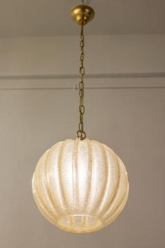  Barovier Toso Pair of Rare Murano Glass and Brass Pendants by Barovier Toso 1970 - 3680204