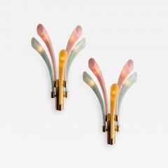  Barovier Toso Pair of Wall Sconces Fireworks by Barovier Toso 1970s - 1703323