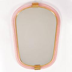  Barovier Toso Pale pink portrait Murano twisted rope Firenze mirror - 3387484