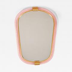  Barovier Toso Pale pink portrait Murano twisted rope Firenze mirror - 3391282