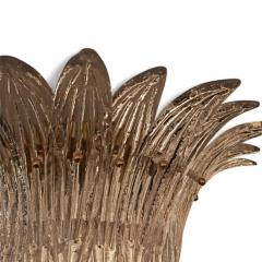 Barovier Toso Palmette Barovier Toso Transparent Murano Glass Ceiling Light - 4224704