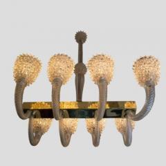  Barovier Toso ROSTRATO MURANO GLASS CHANDELIER BY BAROVIER AND TOSO - 3164413