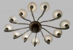  Barovier Toso Rare oval chandelier in Murano glass Italy circa 1940 - 1491332