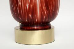  Barovier Toso Sang de Boeuf White Murano Glass Lamps - 836516