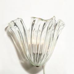  Barovier Toso Set of Four Mid Century Translucent Stylized Anemone Sconces by Barovier e Toso - 2004973