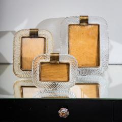  Barovier Toso Set of Three Murano Glass Table Frames by Barovier Toso Italy Mid 20th C - 4686834