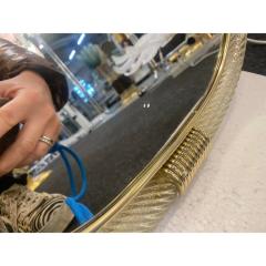  Barovier Toso Venetian Torciglione Torchon Murano Glass Wall Mirror in Barovier Style - 4493034