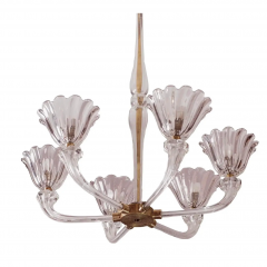  Barovier Toso Vintage Barovier Toso Murano Italian Art Glass Chandelier - 3992259