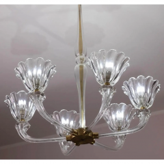  Barovier Toso Vintage Barovier Toso Murano Italian Art Glass Chandelier - 3992274