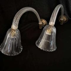  Barovier Toso Wall Sconces Murano Blown Glass 1940s Style of Barovier Toso - 3070346