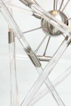  Barry Entner Barry Entner Tangent Glass and Metal Chandelier 2016 - 3525836