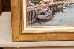  Barth l my Toguo French Framed Oil Painting Depicting the Harbor of Trouville Signed Barth l my - 3498308