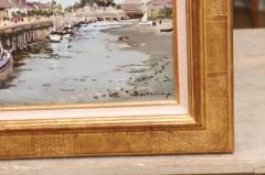  Barth l my Toguo French Framed Oil Painting Depicting the Harbor of Trouville Signed Barth l my - 3498310