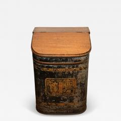  Bartlett Son Bristol 19TH CENTURY BRITISH TOILE WOOD TEA BIN - 4412682