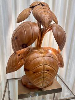  Bartolozzi Maioli Extraordinary Rhubarb Leaf Sculpture Lamp by Bartolozzi Maioli - 4641514