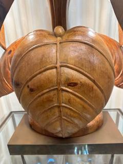  Bartolozzi Maioli Extraordinary Rhubarb Leaf Sculpture Lamp by Bartolozzi Maioli - 4641516