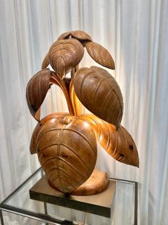  Bartolozzi Maioli Extraordinary Rhubarb Leaf Sculpture Lamp by Bartolozzi Maioli - 4641520