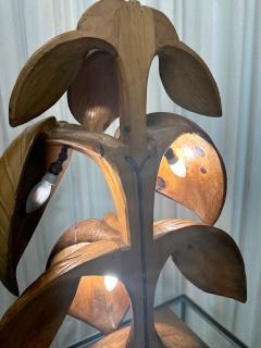  Bartolozzi Maioli Extraordinary Rhubarb Leaf Sculpture Lamp by Bartolozzi Maioli - 4641560