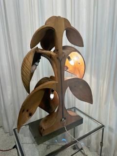  Bartolozzi Maioli Extraordinary Rhubarb Leaf Sculpture Lamp by Bartolozzi Maioli - 4641566