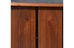  Barzilay Furniture Manufacturing California Modernist Tambour Door Walnut Credenza by Barzilay - 4544531