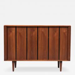  Barzilay Furniture Manufacturing California Modernist Tambour Door Walnut Credenza by Barzilay - 4544562