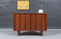  Barzilay Furniture Manufacturing California Modernist Walnut Tambour Door Credenza by Barzilay - 4560780