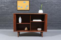  Barzilay Furniture Manufacturing California Modernist Walnut Tambour Door Credenza by Barzilay - 4560781