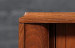  Barzilay Furniture Manufacturing California Modernist Walnut Tambour Door Credenza by Barzilay - 4560789
