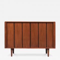  Barzilay Furniture Manufacturing California Modernist Walnut Tambour Door Credenza by Barzilay - 4560826