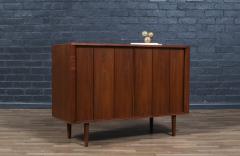  Barzilay Furniture Manufacturing Californian Modern Tambour Door Walnut Credenza by Barzilay - 4396047
