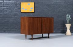  Barzilay Furniture Manufacturing Californian Modernist Tambour Door Walnut Credenza by Barzilay - 4469258