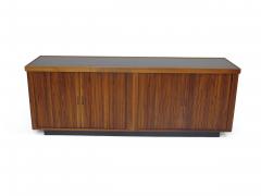  Barzilay Furniture Manufacturing Mid Century Barzilay Tambour Door Walnut Credenza - 1526383