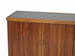  Barzilay Furniture Manufacturing Mid Century Barzilay Tambour Door Walnut Credenza - 1526385