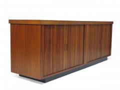  Barzilay Furniture Manufacturing Mid Century Barzilay Tambour Door Walnut Credenza - 1526388