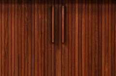  Barzilay Furniture Manufacturing Mid Century Sculpted Walnut Tambour Door Credenza by Barzilay - 3067014
