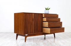  Barzilay Furniture Manufacturing Mid Century Tambour Door Credenza with Drawers by Barzilay - 2616294
