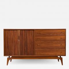  Barzilay Furniture Manufacturing Mid Century Tambour Door Credenza with Drawers by Barzilay - 2624889