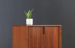  Barzilay Furniture Manufacturing Mid Century Tambour Door Walnut Cabinet by Barzilay - 3692944