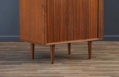  Barzilay Furniture Manufacturing Mid Century Tambour Door Walnut Cabinet by Barzilay - 3692946
