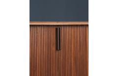  Barzilay Furniture Manufacturing Mid Century Tambour Door Walnut Cabinet by Barzilay - 3692947