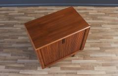  Barzilay Furniture Manufacturing Mid Century Tambour Door Walnut Cabinet by Barzilay - 3692949