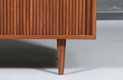  Barzilay Furniture Manufacturing Vintage Barzilay California Modern Tambour Door Walnut Credenza by Barzilay - 4640821